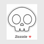 Schädeldoodle Aufkleber (Blatt)