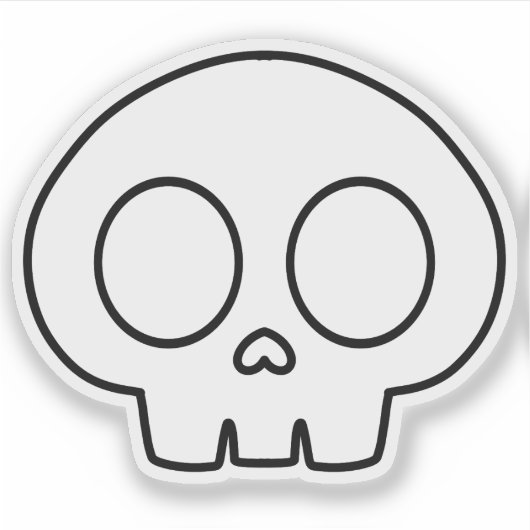 Schädeldoodle Aufkleber (Vorderseite)