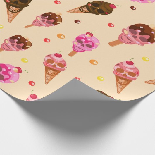 Schädeleis Geschenkpapier (Ecke)