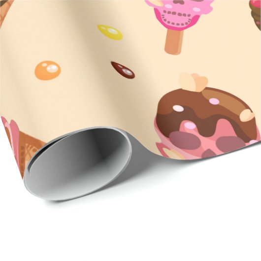 Schädeleis Geschenkpapier (Rolleneckpunkt)