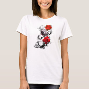 Schädelentwurfsspitze T-Shirt