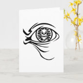 Schädeleyeball Karte (Gelbe Blume)