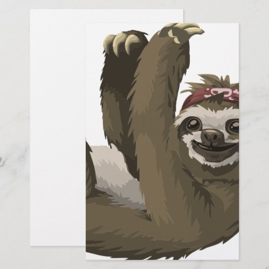 Schädelfaultier Briefpapier (Vorne/Hinten)