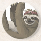 Schädelfaultier Sandstein Untersetzer (Vorne)