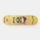 Schädelflagge Bow AMERICAN durch und durch Ombre  Skateboard (Horizontal)
