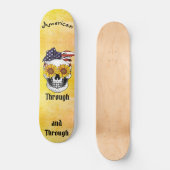 Schädelflagge Bow AMERICAN durch und durch Ombre  Skateboard (Vorderseite)