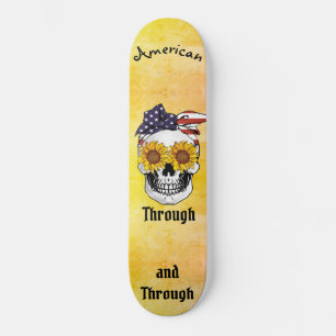 Schädelflagge Bow AMERICAN durch und durch Ombre Skateboard