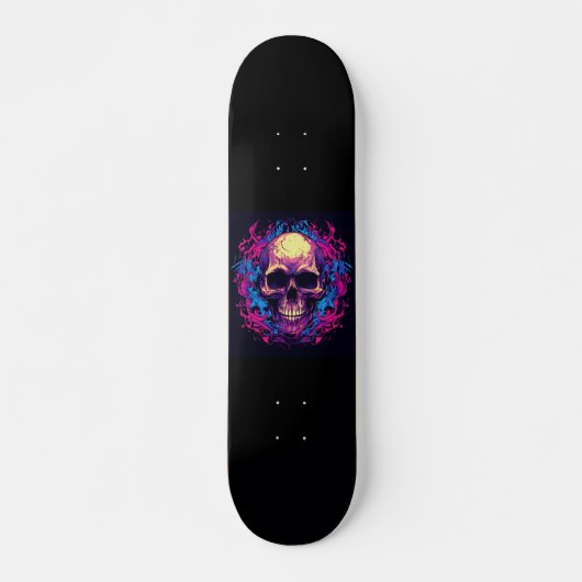 Schädelflame Skateboard (Vorne)