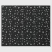 Schädelflocken (schwarz) geschenkpapier (Flach)