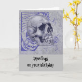 SchädelGeburtstagskarte Karte (Gelbe Blume)