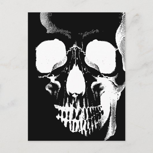 Schädelgesicht Postkarte (Vorderseite)