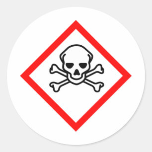 Schädelgift Runder Aufkleber