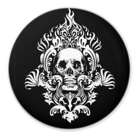 Schädelgriff Keramikknauf (Vorderseite)