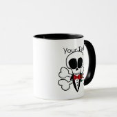 Schädelgroom vollständig anpassbar tasse (VorderseiteRechts)