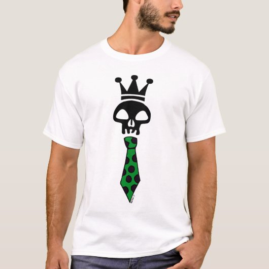 Schädelgrün Krawatte T-Shirt (Vorderseite)