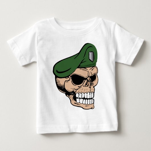 Schädelgrüner Berg Baby T-shirt (Vorderseite)