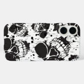 Schädelgrunge nahtlos schwarzes Muster Case-Mate iPhone Hülle (Rückseite (Horizontal))
