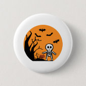 SchädelHalloween Button (Vorderseite)