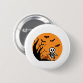 SchädelHalloween Button (Vorne & Hinten)