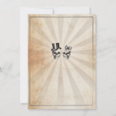 Schädelhaufen Bar Halloween Vintag Einladung (Rückseite)