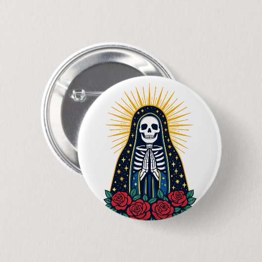 Schädelheiliger Button (Vorne & Hinten)