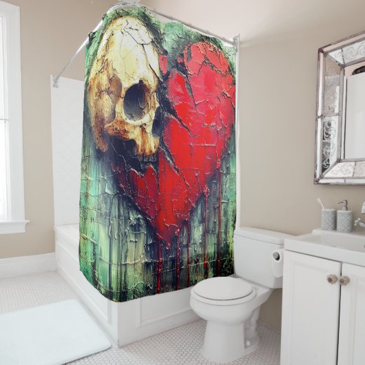 Schädelherz Duschvorhang (Beispiel)