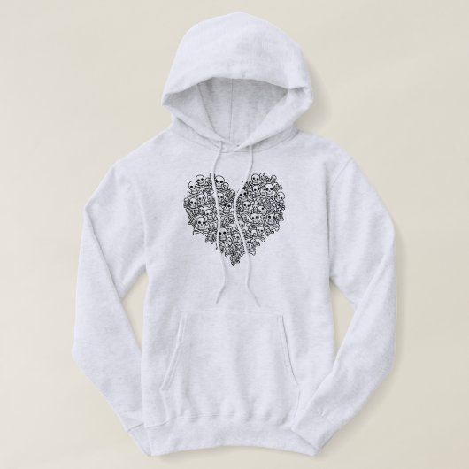 Schädelherz Hoodie (Design vorne)