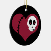 Schädelherz Keramik Ornament (Rechts)
