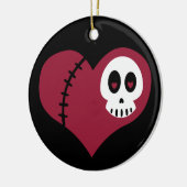 Schädelherz Keramik Ornament (Links)