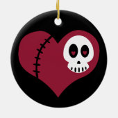 Schädelherz Keramik Ornament (Hinten)