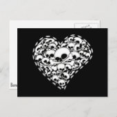 Schädelherz Postkarte (Vorne/Hinten)