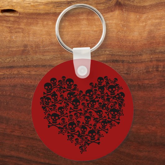 Schädelherz Schlüsselanhänger (Vorderseite)