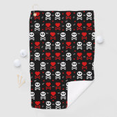 Schädelherzen Golfhandtuch (Insitu)