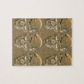 Schädelhintergrundgold Puzzle (Horizontal)