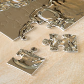 Schädelhintergrundgold Puzzle (Seite)