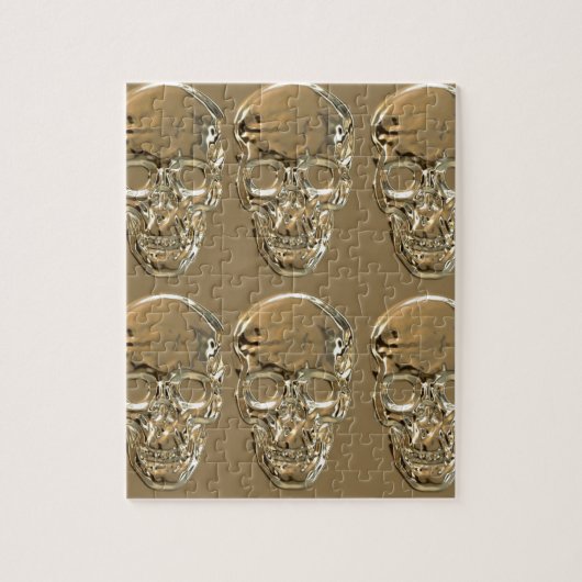 Schädelhintergrundgold Puzzle (Vertikal)