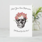 Schädelhochzeit bis zum Tod laden uns ein Einladung (Stehend Vorderseite)