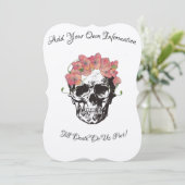 Schädelhochzeit bis zum Tod laden uns ein Einladung (Stehend Vorderseite)