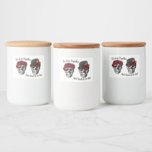 Schädelhochzeit - bis zum Tod machen wir Teil-Bier Lebensmitteletikett