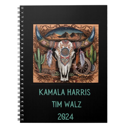 Schädelhorn-Wüste. Harris-Walz. Schwarz Notizblock (Vorderseite)