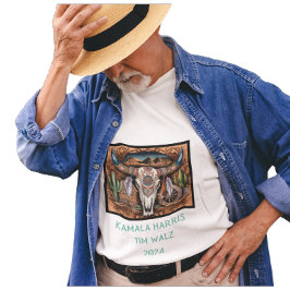 Schädelhorn-Wüste. Harris-Walz. Schwarz T-Shirt