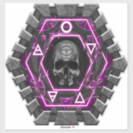 Schädelhügel und Siegel Aufkleber