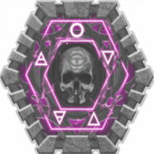 Schädelhügel und Siegel Aufkleber (Vorderseite)