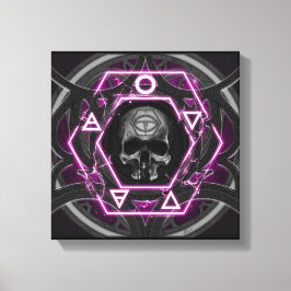 Schädelhügel und Siegel Leinwanddruck