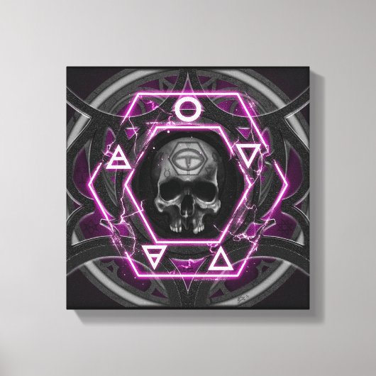 Schädelhügel und Siegel Leinwanddruck (Vorderseite)