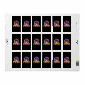 Schädelhut Adressaufkleber (Vorne)