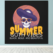 Schädelhut Leinwanddruck (Insitu (Holzboden))