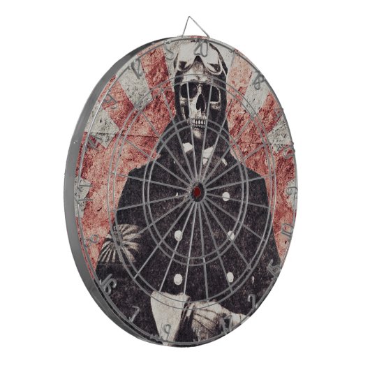 Schädelkamikaze Dartscheibe (Vorderseite Links)