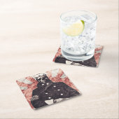 Schädelkamikaze Rechteckiger Pappuntersetzer (Vor Ort)