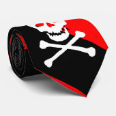 Schädelknochen gebrochene Streifen Punk / Anarchis Krawatte (Gerollt)